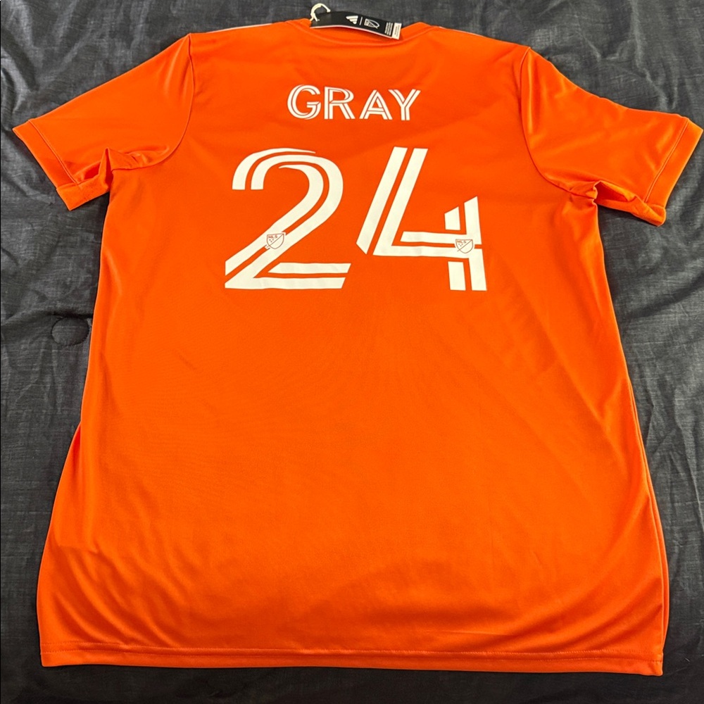 New York City FC #24 Tayvon Gray 2023-24 MLS Away Adidas Jersey